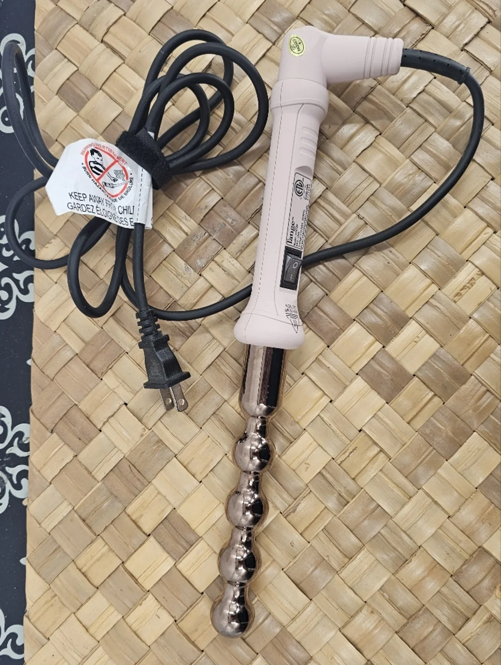 L'ANGE Le Perle' Bubble Curling Wand Rose Gold
